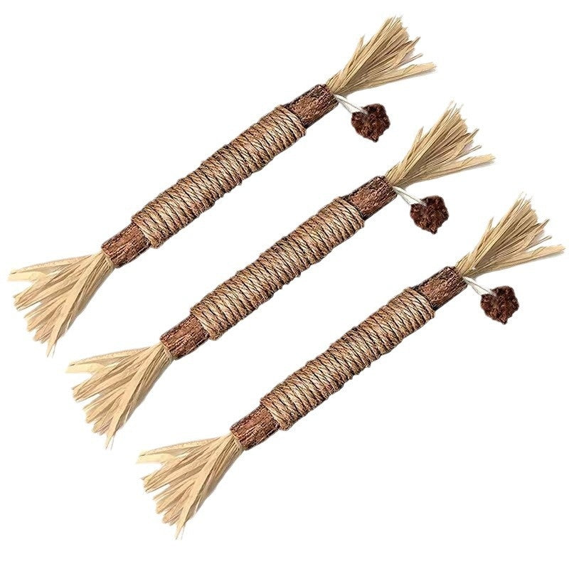 Funny Cat Molar Bite Stick Toy - Elorapets Elorapets One Raffia j4e0kn-zs 0 Funny Cat Molar Bite Stick Toy