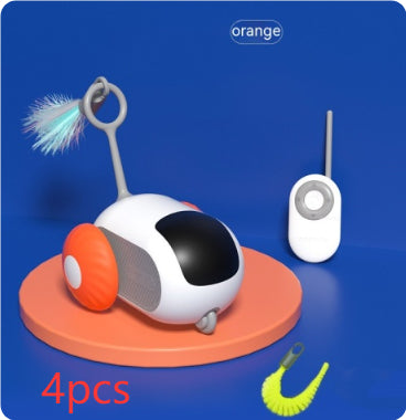 Remote Control Cat Toy Car – USB Rechargeable Chaser - Elorapets Elorapets Orange Running Car 4pcs / USB j4e0kn-zs 0 Remote Control Cat Toy Car – USB Rechargeable Chaser