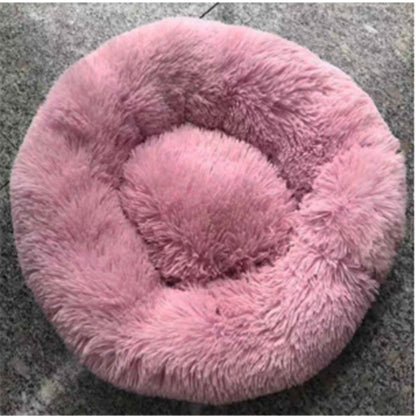 Round Plush Cat Bed – Warm Autumn & Winter Nest Mat - Elorapets Elorapets Rice pink / 60cm j4e0kn-zs 0 Round Plush Cat Bed – Warm Autumn & Winter Nest Mat