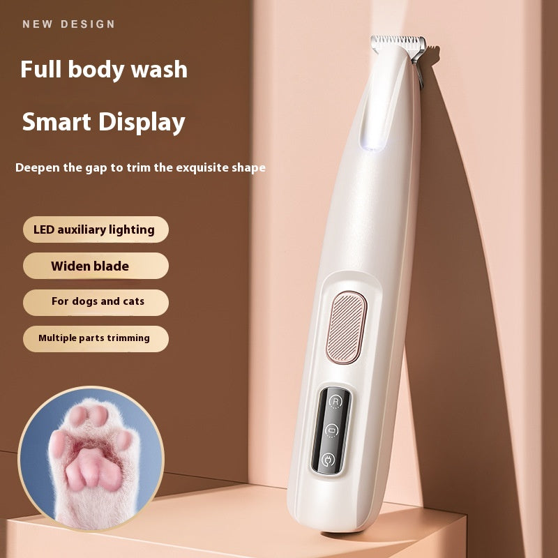 LED Waterproof Dog Paw Trimmer – Wide Blade - Elorapets Elorapets White j4e0kn-zs 0 LED Waterproof Dog Paw Trimmer – Wide Blade