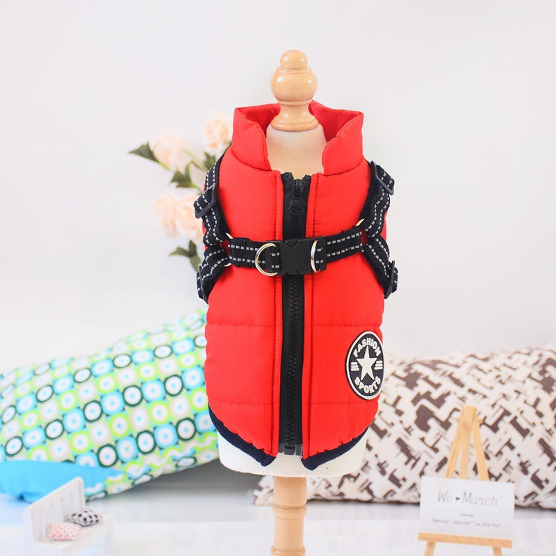 Waterproof Winter Dog Coat with Harness – Warm Dog Jacket - Elorapets Elorapets Red / 4XL j4e0kn-zs 0 Waterproof Winter Dog Coat with Harness – Warm Dog Jacket