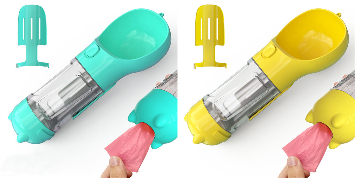 3-in-1 Portable Dog Water Bottle – Feeder & Waste Bag Dispenser - Elorapets Elorapets Blue yellow pcs / 300ml j4e0kn-zs 0 3-in-1 Portable Dog Water Bottle – Feeder & Waste Bag Dispenser