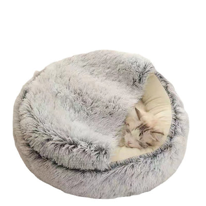 Semi-Closed Cat Bed – Cozy Nest for Small Dogs & Cats - Elorapets Elorapets Gray / 40cm j4e0kn-zs 0 Semi-Closed Cat Bed – Cozy Nest for Small Dogs & Cats