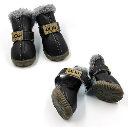 Warm Thick Dog Snow Boots – Winter Waterproof Pet Shoes - Elorapets Elorapets Black / 2 j4e0kn-zs 0 Warm Thick Dog Snow Boots – Winter Waterproof Pet Shoes