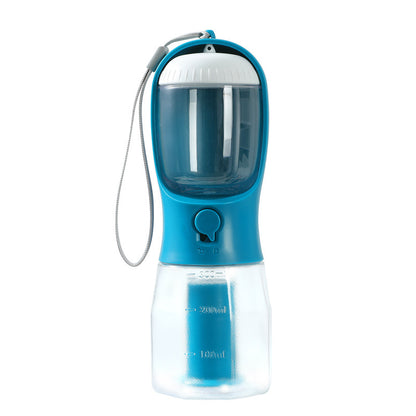 3-in-1 Portable Dog Water Bottle With Feeder & Bags - Elorapets Elorapets 300ml Garbage Bag / Indigo j4e0kn-zs 0 3-in-1 Portable Dog Water Bottle With Feeder & Bags