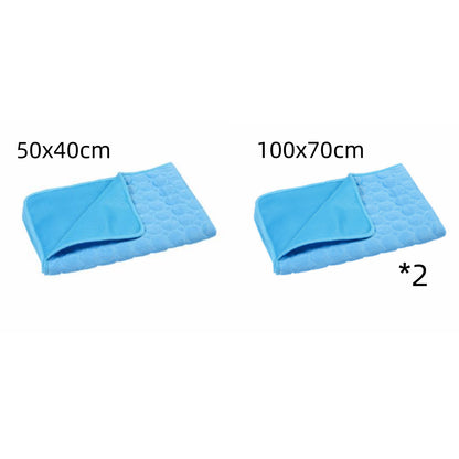 Summer Cooling Pet Sleeping Ice Silk Mat - Elorapets Elorapets Dark Blue / Set5 j4e0kn-zs 0 Summer Cooling Pet Sleeping Ice Silk Mat