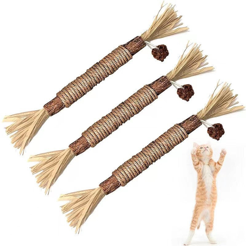 Funny Cat Molar Bite Stick Toy - Elorapets Elorapets Raffia 3 Pack j4e0kn-zs 0 Funny Cat Molar Bite Stick Toy