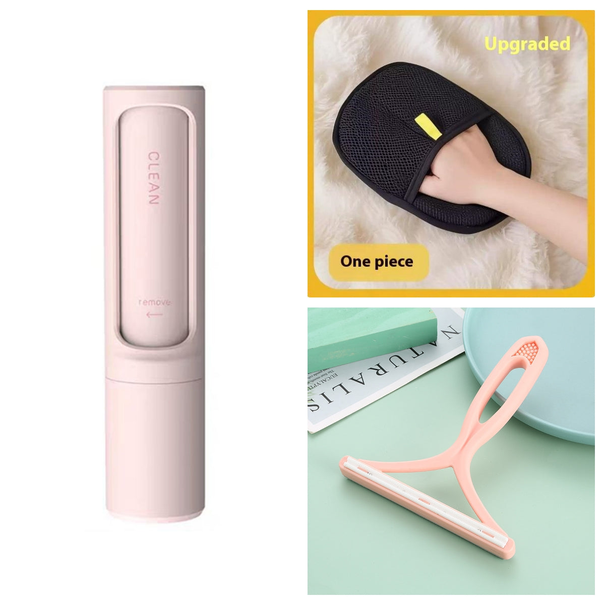 2-in-1 Reusable Pet Hair Remover Brush – Self-Cleaning Lint Roller - Elorapets Elorapets Pink Set j4e0kn-zs 0 2-in-1 Reusable Pet Hair Remover Brush – Self-Cleaning Lint Roller