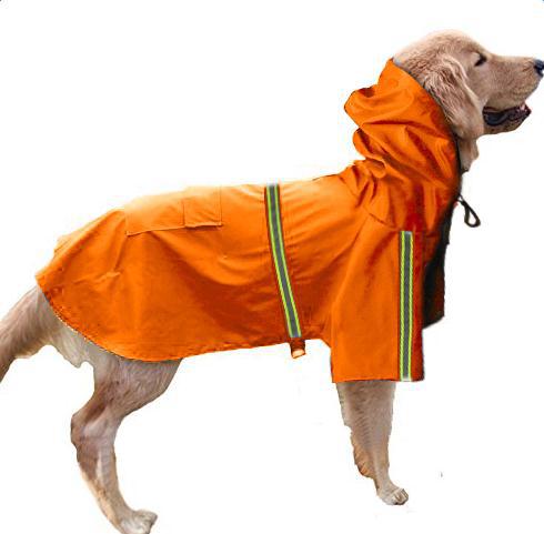 Waterproof Reflective Dog Raincoat – Cape Style for Large Dogs - Elorapets Elorapets Orange / L j4e0kn-zs 0 Waterproof Reflective Dog Raincoat – Cape Style for Large Dogs