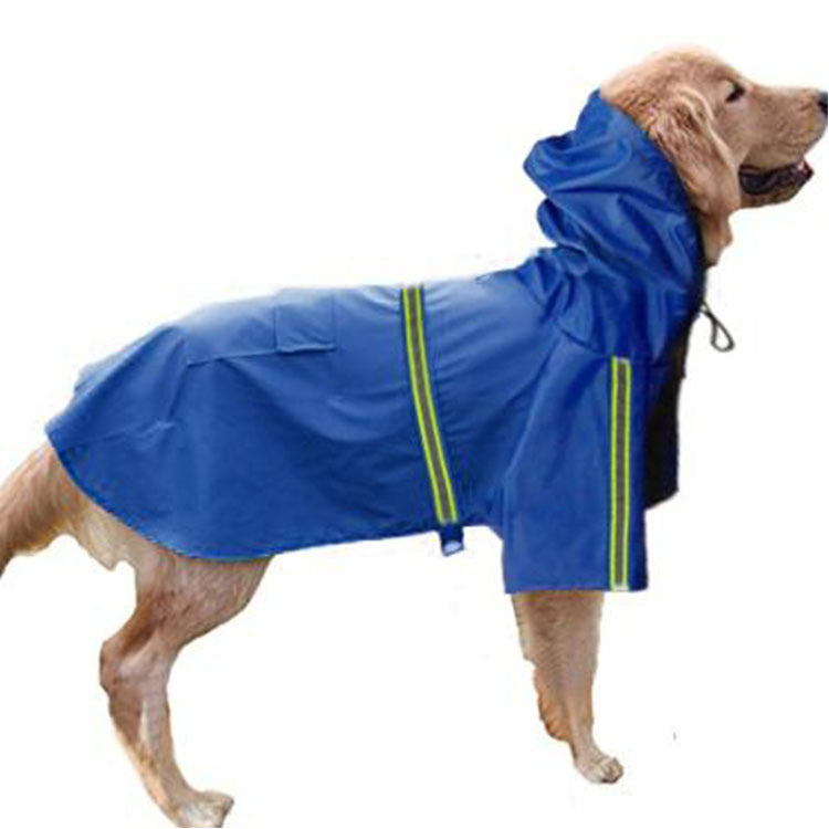 Waterproof Reflective Dog Raincoat – Cape Style for Large Dogs - Elorapets Elorapets Blue / 5XL j4e0kn-zs 0 Waterproof Reflective Dog Raincoat – Cape Style for Large Dogs