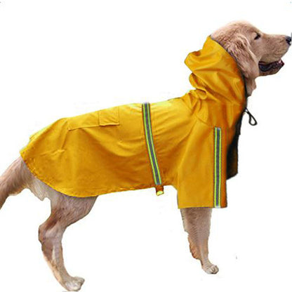Waterproof Reflective Dog Raincoat – Cape Style for Large Dogs - Elorapets Elorapets Yellow / M j4e0kn-zs 0 Waterproof Reflective Dog Raincoat – Cape Style for Large Dogs
