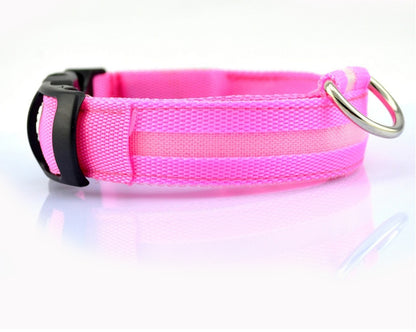 LED Luminous Dog Collar – Flashing Night Safety Nylon Collar - Elorapets Elorapets pink / XS / chargable j4e0kn-zs 0 LED Luminous Dog Collar – Flashing Night Safety Nylon Collar