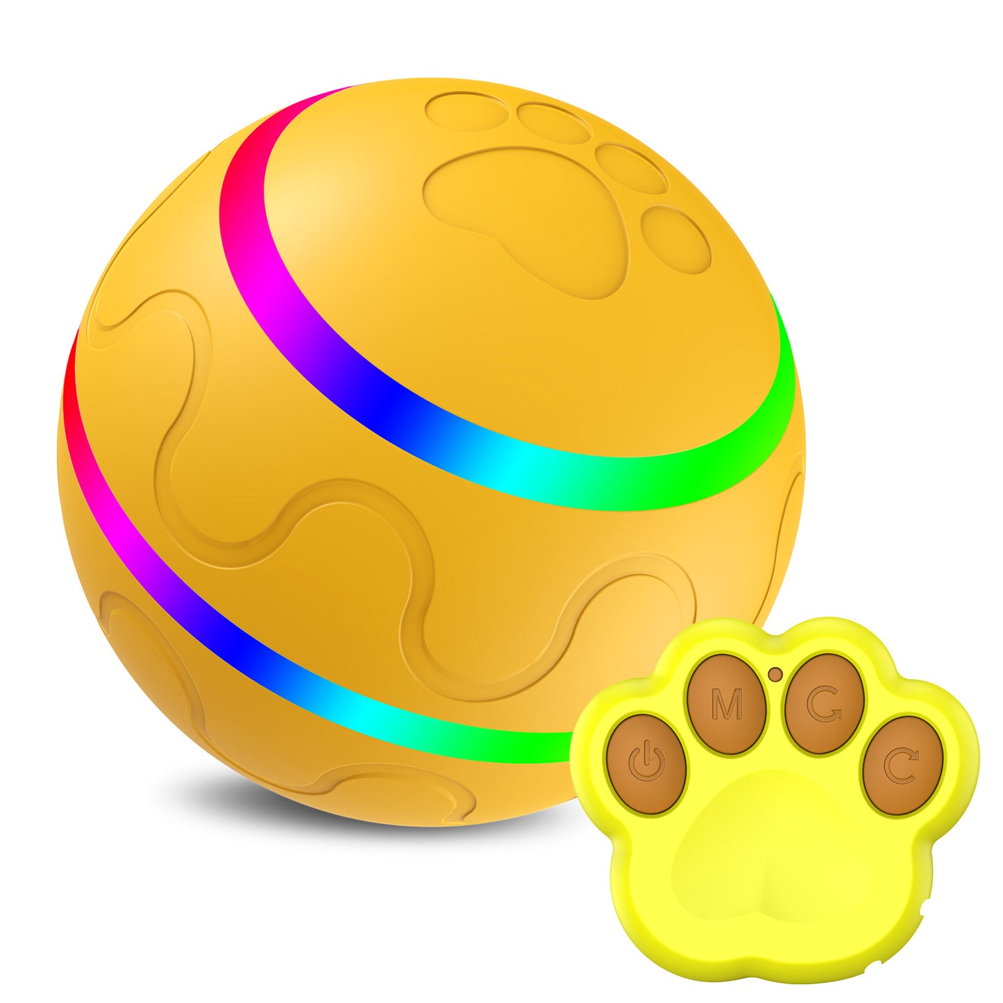 Smart Self-Rotating Cat Ball – USB Interactive Toy - Elorapets Elorapets Yellow / Upgrade remote control j4e0kn-zs 0 Smart Self-Rotating Cat Ball – USB Interactive Toy