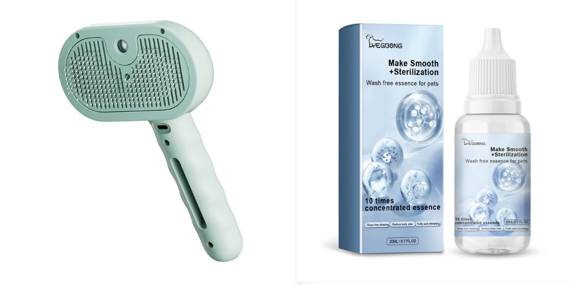 Pet Spray Grooming Comb – Hair Remover & Dematting Brush - Elorapets Elorapets Green set j4e0kn-zs 0 Pet Spray Grooming Comb – Hair Remover & Dematting Brush