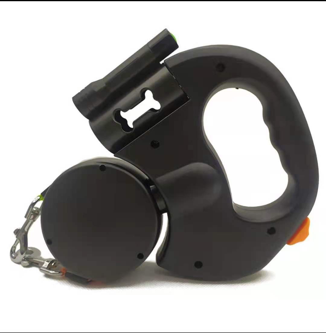 Reflective Retractable Dual Dog Leash – 360° Swivel with Light - Elorapets Elorapets Black / 3 M j4e0kn-zs 0 Reflective Retractable Dual Dog Leash – 360° Swivel with Light