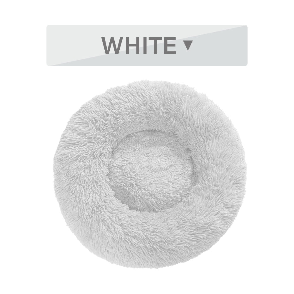 Fluffy Donut Dog Bed – Soft Plush Calming Pet Cushion - Elorapets Elorapets S / Colorful without zipper j4e0kn-zs 4 Fluffy Donut Dog Bed – Soft Plush Calming Pet Cushion