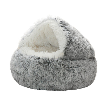Semi-Closed Cat Bed – Cozy Nest for Small Dogs & Cats - Elorapets Elorapets Black / 40cm j4e0kn-zs 0 Semi-Closed Cat Bed – Cozy Nest for Small Dogs & Cats