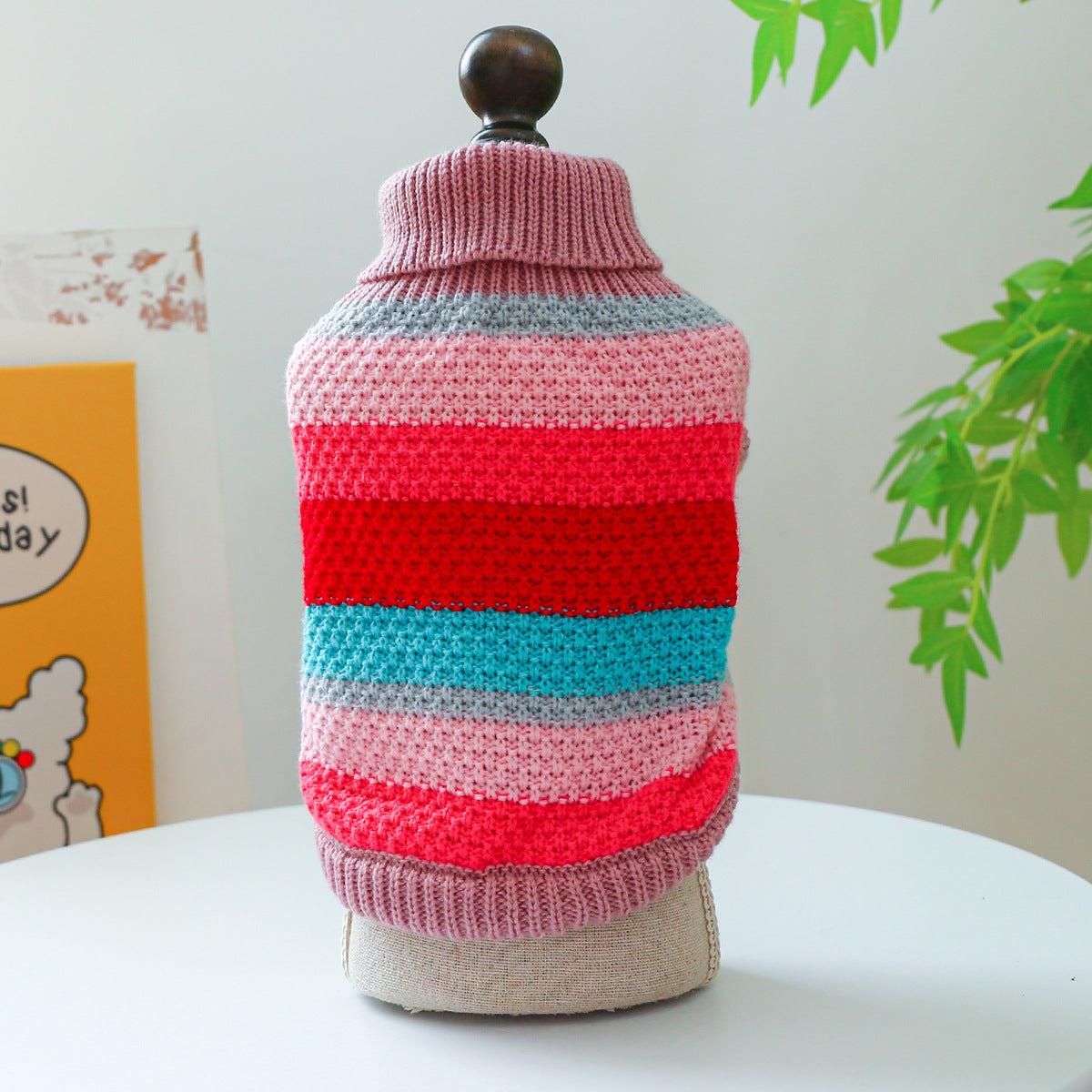 Pet Ring Comfortable Color Stripes Colorful Sweater - Elorapets Elorapets Color Stripes Colorful Sweater / XS j4e0kn-zs 0 Pet Ring Comfortable Color Stripes Colorful Sweater
