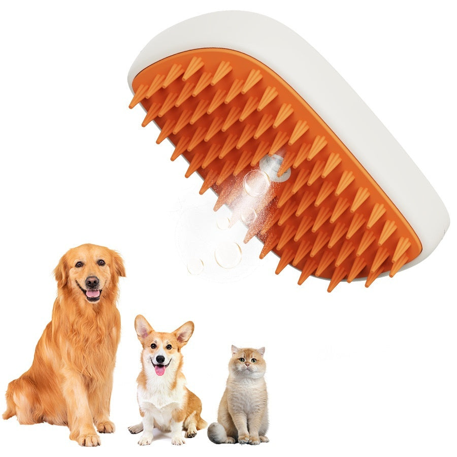 SB Rechargeable Pet Steam Brush – Cat & Dog - Elorapets Elorapets 11.8x6.8x5.5CM / White Orange j4e0kn-zs 0 SB Rechargeable Pet Steam Brush – Cat & Dog