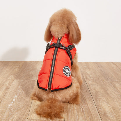 Warm Cotton-Padded Dog Jacket – Fleece Lined Reflective Winter Coat - Elorapets Elorapets Black / 2XL j4e0kn-zs 0 Warm Cotton-Padded Dog Jacket – Fleece Lined Reflective Winter Coat