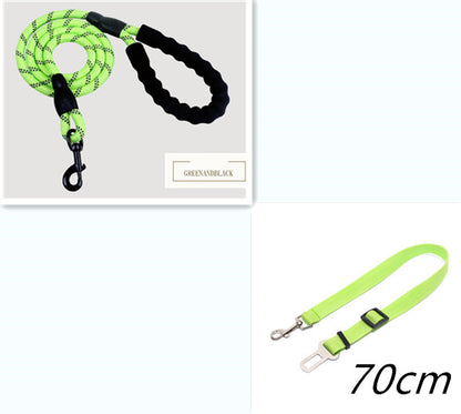 Reflective Nylon Dog Leash – Training & Walking Lead for All Sizes - Elorapets Elorapets Green set j4e0kn-zs 0 Reflective Nylon Dog Leash – Training & Walking Lead for All Sizes
