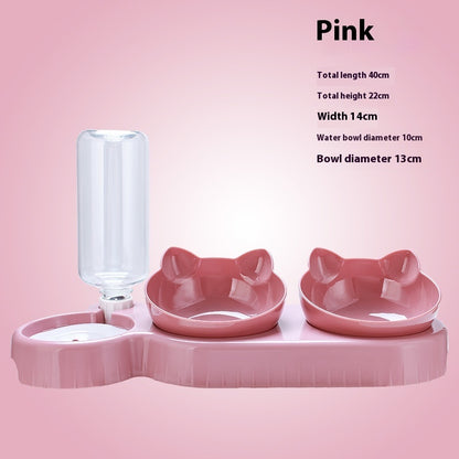 Double Pet Bowl Set – Raised Food & Water Bowl - Elorapets Elorapets Three Bowls Pink j4e0kn-zs 0 Double Pet Bowl Set – Raised Food & Water Bowl