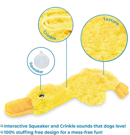 Squeaky Duck Dog Toy – Stuffed & No-Stuff Plush Chew Toy - Elorapets Elorapets Yellow j4e0kn-zs 4 Squeaky Duck Dog Toy – Stuffed & No-Stuff Plush Chew Toy