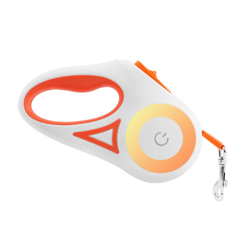 Retractable Dog Leash with LED Light – Automatic Traction Lead - Elorapets Elorapets Orange 3M / Single traction rope j4e0kn-zs 0 Retractable Dog Leash with LED Light – Automatic Traction Lead