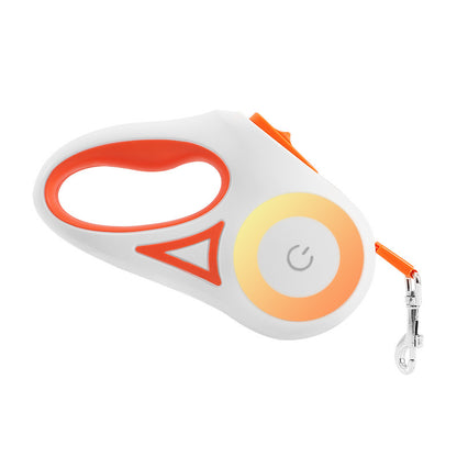 Retractable Dog Leash with LED Light – Automatic Traction Lead - Elorapets Elorapets Orange 3M / Single traction rope j4e0kn-zs 0 Retractable Dog Leash with LED Light – Automatic Traction Lead