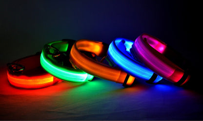 LED Luminous Dog Collar – Flashing Night Safety Nylon Collar - Elorapets Elorapets pink / XL / battery j4e0kn-zs 0 LED Luminous Dog Collar – Flashing Night Safety Nylon Collar