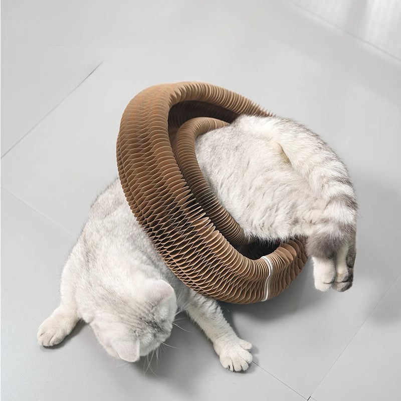 Accordion Cat Scratcher Toy – Interactive Ball & Scratch Pad - Elorapets Elorapets Wood j4e0kn-zs 4 Accordion Cat Scratcher Toy – Interactive Ball & Scratch Pad