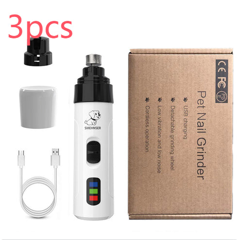Pet Automatic Nail Piercing Device 3-speed LED Electric - Elorapets Elorapets 2 speed High Speed / English Version / 3PCS j4e0kn-zs 0 Pet Automatic Nail Piercing Device 3-speed LED Electric