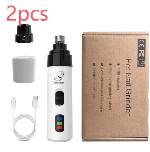 Pet Automatic Nail Piercing Device 3-speed LED Electric - Elorapets Elorapets 2 speed High Speed / English Version / 2PCS j4e0kn-zs 0 Pet Automatic Nail Piercing Device 3-speed LED Electric