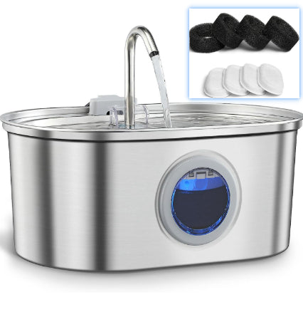 Water Feeder Stainless Steel Pet Water Dispenser - Elorapets Elorapets US Set j4e0kn-zs 0 Water Feeder Stainless Steel Pet Water Dispenser