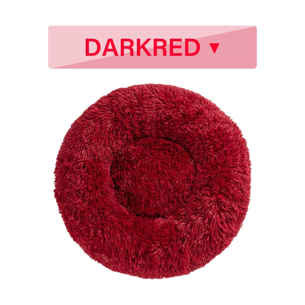 Fluffy Donut Dog Bed – Soft Plush Calming Pet Cushion - Elorapets Elorapets S / Colorful without zipper j4e0kn-zs 4 Fluffy Donut Dog Bed – Soft Plush Calming Pet Cushion