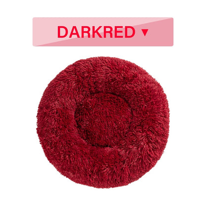 Fluffy Donut Dog Bed – Soft Plush Calming Pet Cushion - Elorapets Elorapets S / Colorful without zipper j4e0kn-zs 4 Fluffy Donut Dog Bed – Soft Plush Calming Pet Cushion
