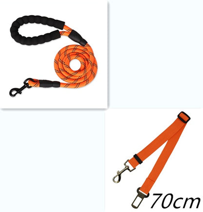 Reflective Nylon Dog Leash – Training & Walking Lead for All Sizes - Elorapets Elorapets Orange set j4e0kn-zs 0 Reflective Nylon Dog Leash – Training & Walking Lead for All Sizes