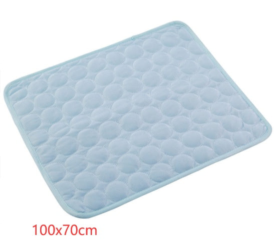 Pet Dog Cat Ice Silk Cold Nest Pad For Cooling In Summer - Elorapets Elorapets Light blue / 102x70cm j4e0kn-zs 0 Pet Dog Cat Ice Silk Cold Nest Pad For Cooling In Summer