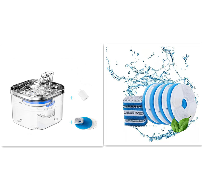 Stainless Steel Pet Water Fountain – Automatic Circulation Dispenser - Elorapets Elorapets Basic payment set / 220V US j4e0kn-zs 0 Stainless Steel Pet Water Fountain – Automatic Circulation Dispenser