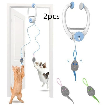 Electric Hanging Mouse Cat Toy – Automatic Teaser - Elorapets Elorapets Sky Blue 2pcs j4e0kn-zs 0 Electric Hanging Mouse Cat Toy – Automatic Teaser