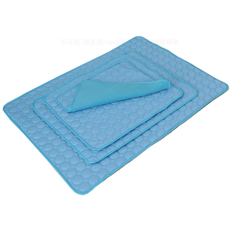 Dog Cooling Mat – Summer Ice Silk Bed for Dogs & Cats - Elorapets Elorapets Blue Edging / XS40*30cm j4e0kn-zs 0 Dog Cooling Mat – Summer Ice Silk Bed for Dogs & Cats