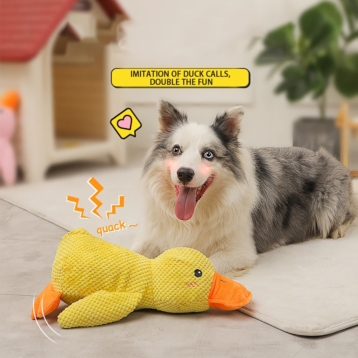 Squeaky Duck Dog Toy – Stuffed & No-Stuff Plush Chew Toy - Elorapets Elorapets Yellow j4e0kn-zs 4 Squeaky Duck Dog Toy – Stuffed & No-Stuff Plush Chew Toy