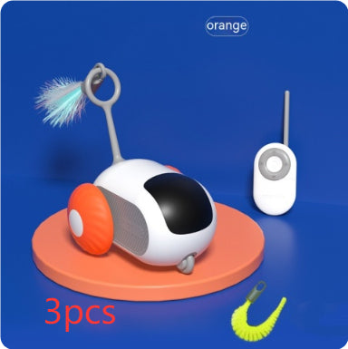 Remote Control Cat Toy Car – USB Rechargeable Chaser - Elorapets Elorapets Orange Running Car 3pcs / USB j4e0kn-zs 0 Remote Control Cat Toy Car – USB Rechargeable Chaser