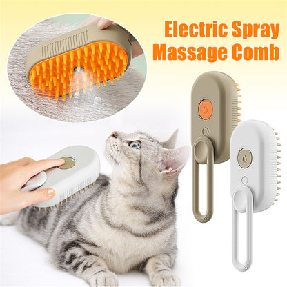 Electric Steam Pet Grooming Brush – 3-in-1 Deshedding Comb - Elorapets Elorapets Milk Brown / USB j4e0kn-zs 0 Electric Steam Pet Grooming Brush – 3-in-1 Deshedding Comb