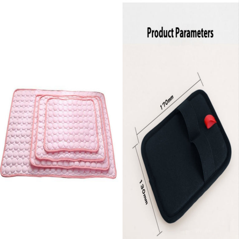 Pet Dog Cat Ice Silk Cold Nest Pad For Cooling In Summer - Elorapets Elorapets Pink set / 50x40cm j4e0kn-zs 0 Pet Dog Cat Ice Silk Cold Nest Pad For Cooling In Summer