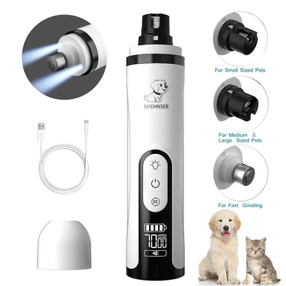 Pet Automatic Nail Piercing Device 3-speed LED Electric - Elorapets Elorapets 2 Gear / English Version / 1PC j4e0kn-zs 0 Pet Automatic Nail Piercing Device 3-speed LED Electric