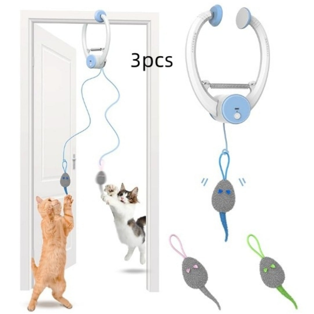 Electric Hanging Mouse Cat Toy – Automatic Teaser - Elorapets Elorapets Sky Blue 3pcs j4e0kn-zs 0 Electric Hanging Mouse Cat Toy – Automatic Teaser