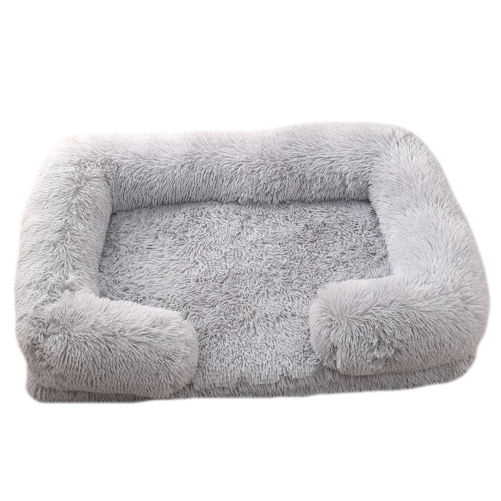 Plush Round Pet Bed Dog Bed Winter - Elorapets Elorapets M27 Light Gray / S No Inner Sleeve j4e0kn-zs 0 Plush Round Pet Bed Dog Bed Winter