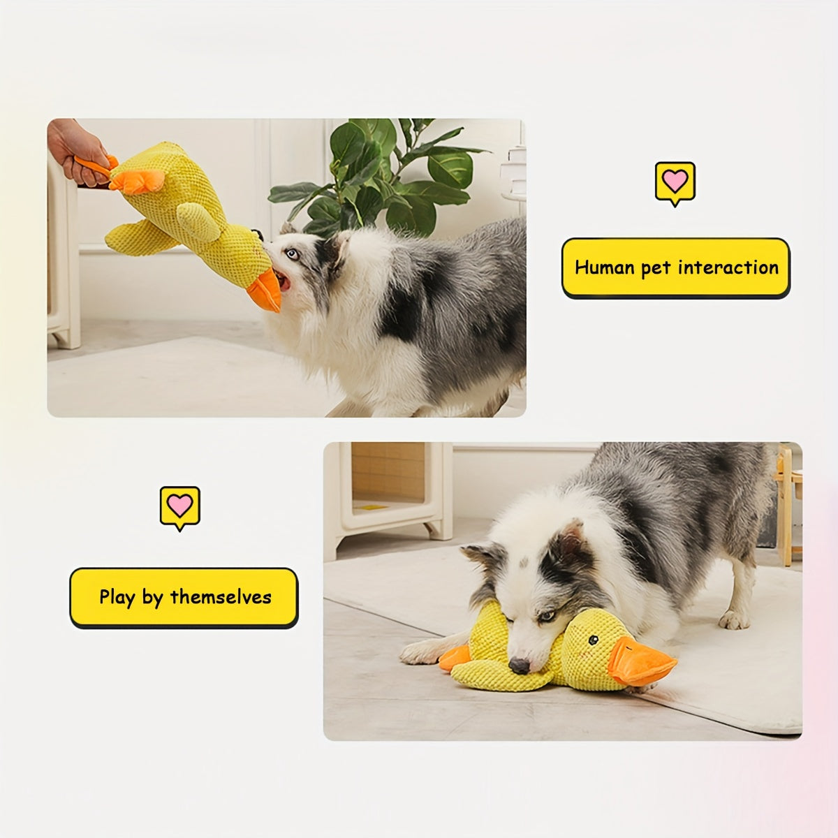 Squeaky Duck Dog Toy – Stuffed & No-Stuff Plush Chew Toy - Elorapets Elorapets Yellow j4e0kn-zs 4 Squeaky Duck Dog Toy – Stuffed & No-Stuff Plush Chew Toy