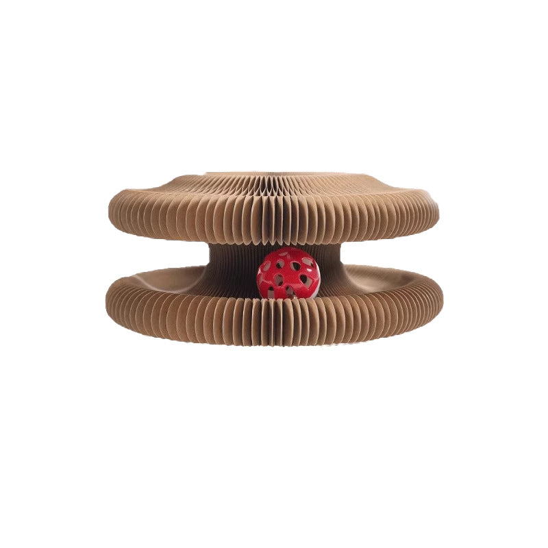 Accordion Cat Scratcher Toy – Interactive Ball & Scratch Pad - Elorapets Elorapets Wood j4e0kn-zs 4 Accordion Cat Scratcher Toy – Interactive Ball & Scratch Pad
